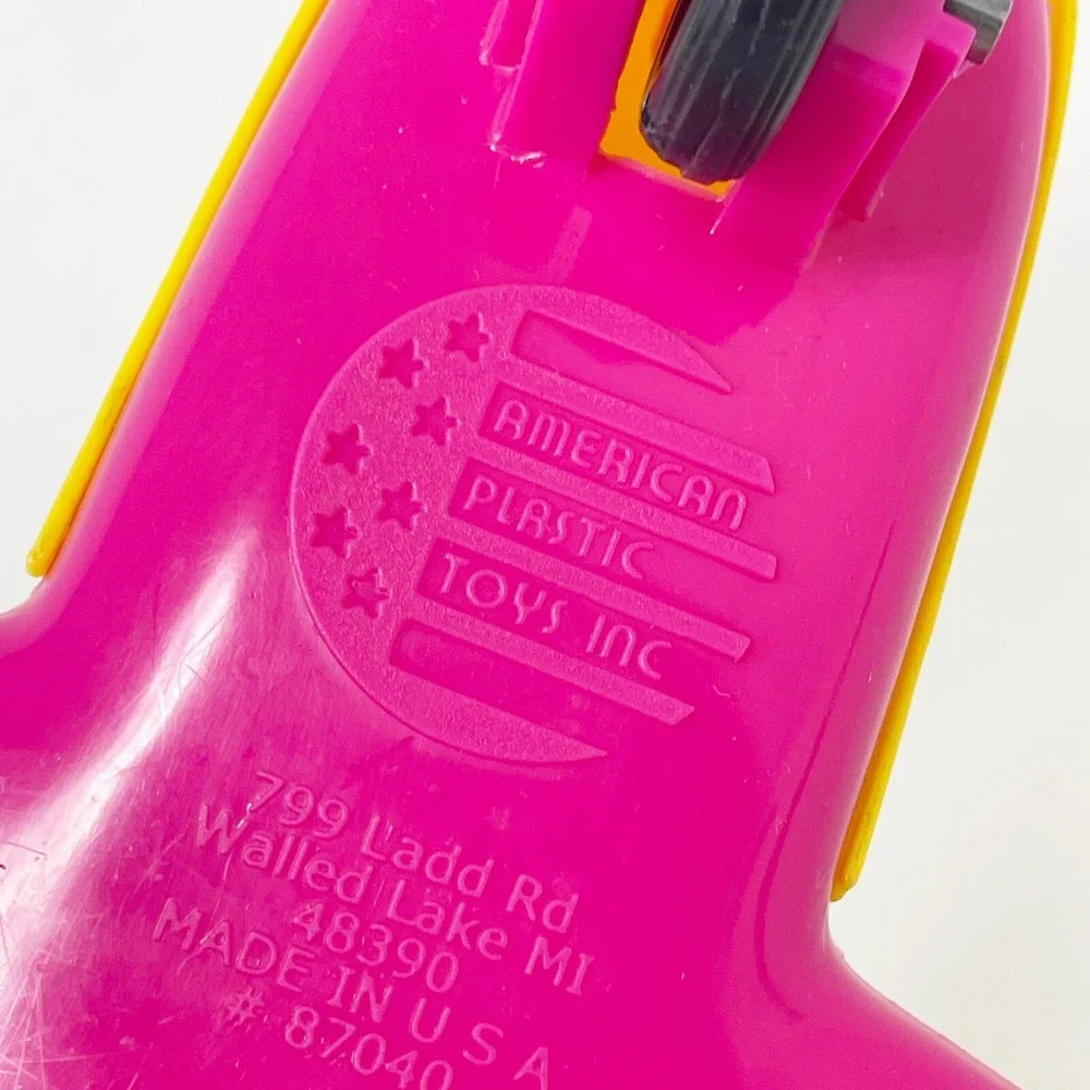 American Plastic‎ Toys Sea Plane Airplane Toy Vintage Bath Elf Made In USA Pink